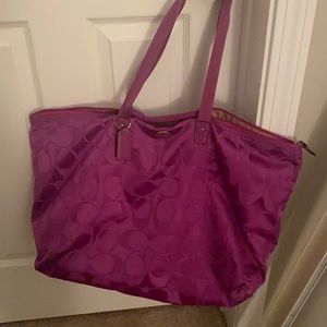 Coach Purple Tote Bag